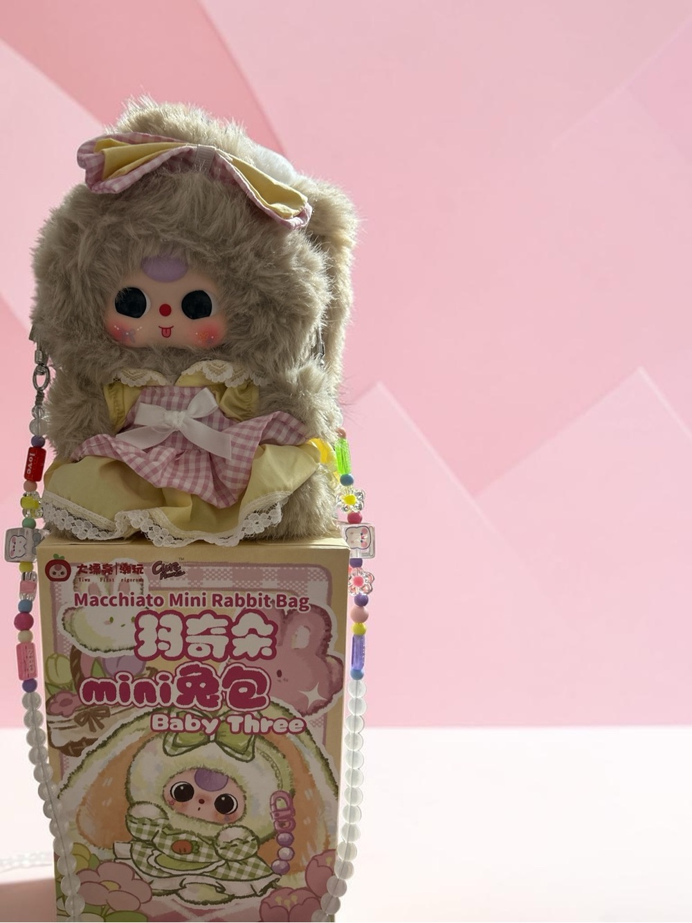 Macchiato Mini Rabbit Bag Plush Crossbody - Beige, Yellow, Pink